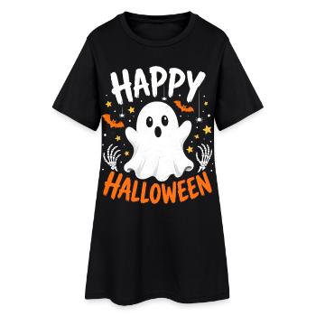 Krankenschwester Krankenpfleger Halloween - Frauen T-Shirt-Kleid - Schwarz - Vorne