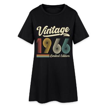 Édition limitée vintage 1966 60e anniversaire - Robe T-shirt Femme - noir - Devant