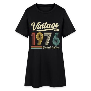 Édition limitée vintage 1976 50e anniversaire - Robe T-shirt Femme - noir - Devant