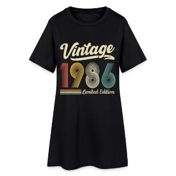 Édition limitée vintage 1986 40e anniversaire - Robe T-shirt Femme - noir - Devant