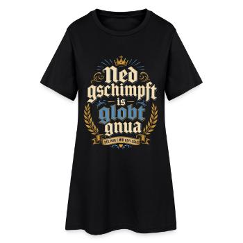 Bayerischer Volksfest Spruch - Frauen T-Shirt-Kleid - Schwarz - Vorne