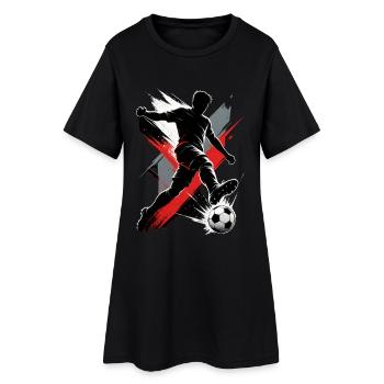 Footballeurs - Robe T-shirt Femme - noir - Devant