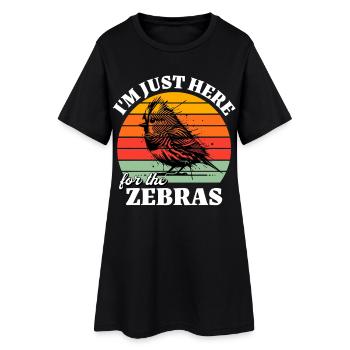 Drôles de dictions drôles de pinsonnets zébrés - Robe T-shirt Femme - noir - Devant