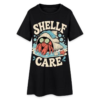 Shelf Care – Wellness Hermit Crab - Women’s T-Shirt Dress - black - Front