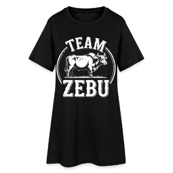 Zebu motif - Women’s T-Shirt Dress - black - Front