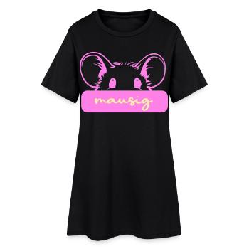 Souris mignonne - Robe T-shirt Femme - noir - Devant