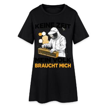 Bienen Fan Imkerhut Imkeranzug Imker - Frauen T-Shirt-Kleid - Schwarz - Vorne