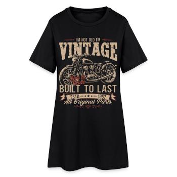 69e anniversaire Motorcycle Biker 1957 - Robe T-shirt Femme - noir - Devant
