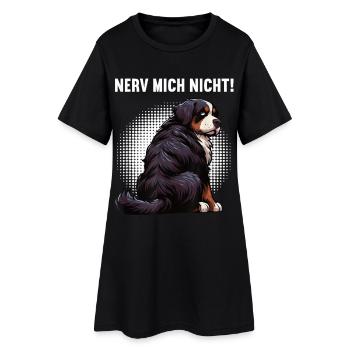Nerv Mich Nicht Bernese - Frauen T-Shirt-Kleid - Schwarz - Vorne