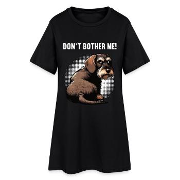 Ne me dérange pas, teckel aux cheveux forts Teckel Teneur de teckel - Robe T-shirt Femme - noir - Devant