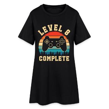 Level 8 complete – Enfant 8 ans  - Robe T-shirt Femme - noir - Devant