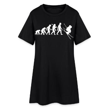 Skier Evolution pour le ski alpin - Robe T-shirt Femme - noir - Devant