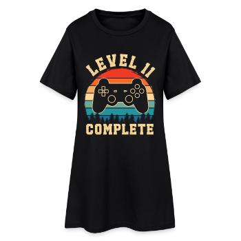 Level 11 complete – Cadeau 11 ans  - Robe T-shirt Femme - noir - Devant