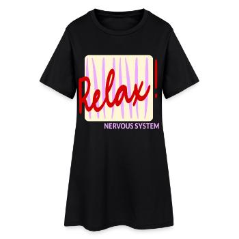 Nervous System Relax - Women’s T-Shirt Dress - black - Front