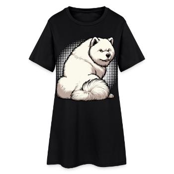Samoyèdes Propriétaires de Samoyèdes Amants Samoyèdes - Robe T-shirt Femme - noir - Devant