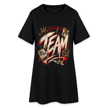 Équipe - Robe T-shirt Femme - noir - Devant