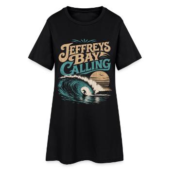 Surf de Jeffreys Bay - Robe T-shirt Femme - noir - Devant