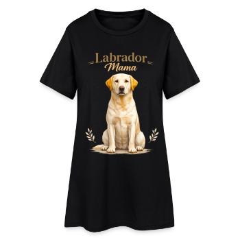 Maman labrador – Cadeau pour la maman du chien labrador - Robe T-shirt Femme - noir - Devant