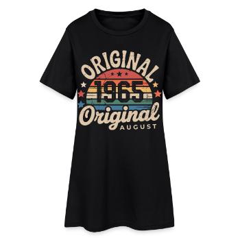 Original Août 1965 Vintage Anniversaire 1965 - Robe T-shirt Femme - noir - Devant