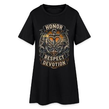 Sauveteur de la Garde côtière - Robe T-shirt Femme - noir - Devant