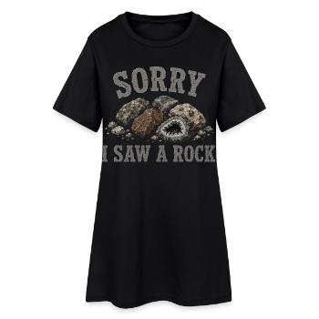 Roches en éventail de géologie Collectant des roches - Robe T-shirt Femme - noir - Devant