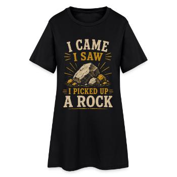 Collectionneur de pierres Géologie passionnée - Robe T-shirt Femme - noir - Devant