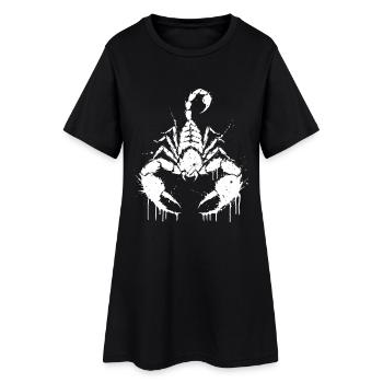 Scorpion éclaboussure blanc - Robe T-shirt Femme - noir - Devant