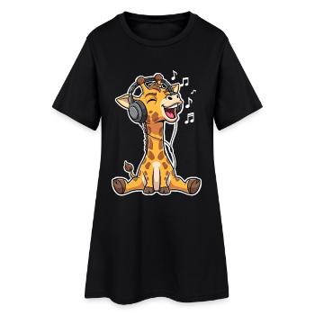 Musique Girafe - Robe T-shirt Femme - noir - Devant