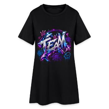 Équipe - Robe T-shirt Femme - noir - Devant