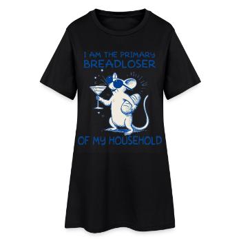 Dessin animé Family Main Bread Loser - Robe T-shirt Femme - noir - Devant