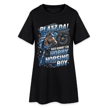 Platz Da Hier Kommt EIN Hobby Horsing Boy - Frauen T-Shirt-Kleid - Schwarz - Vorne
