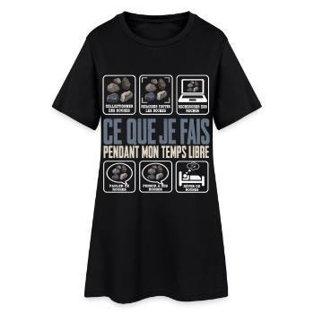 Géologue Cadeau humour personnalisé - Robe T-shirt Femme - noir - Devant