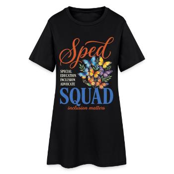 Enseignant en éducation spécialisée de l’équipe spécialisée Butterfly - Robe T-shirt Femme - noir - Devant
