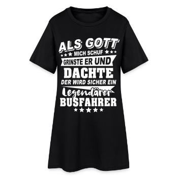 Busfahrer - Frauen T-Shirt-Kleid - Schwarz - Vorne