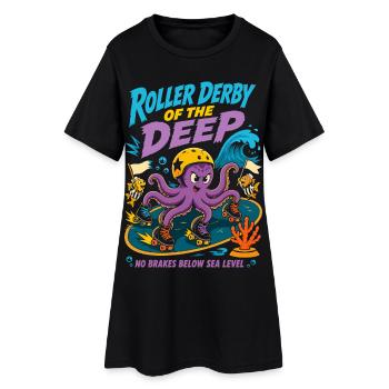 Roller Derby der Tiefsee - Frauen T-Shirt-Kleid - Schwarz - Vorne
