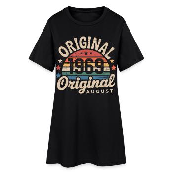 Original Août 1969 Vintage Anniversaire 1969 - Robe T-shirt Femme - noir - Devant