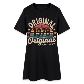 Original Août 1978 Vintage Anniversaire 1978 - Robe T-shirt Femme - noir - Devant