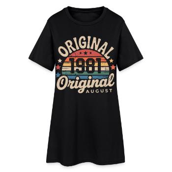 Original Août 1981 Vintage Anniversaire 1981 - Robe T-shirt Femme - noir - Devant