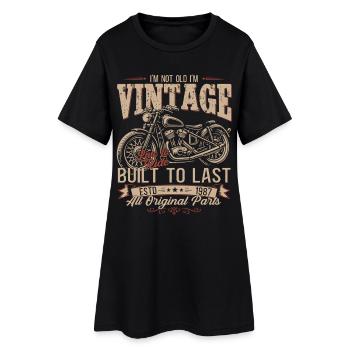 Cadeau du 39e anniversaire Motard Motard 1987 - Robe T-shirt Femme - noir - Devant