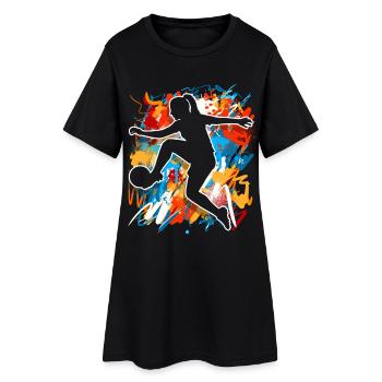 Football féminin - Robe T-shirt Femme - noir - Devant