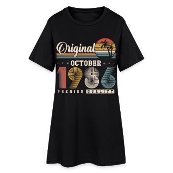 Original 1986 – 40e anniversaire Vintage Rétro - Robe T-shirt Femme - noir - Devant