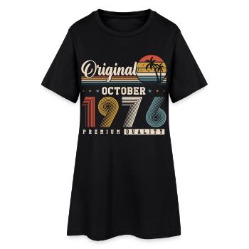 Original 1976 – 50e anniversaire Vintage Rétro - Robe T-shirt Femme - noir - Devant