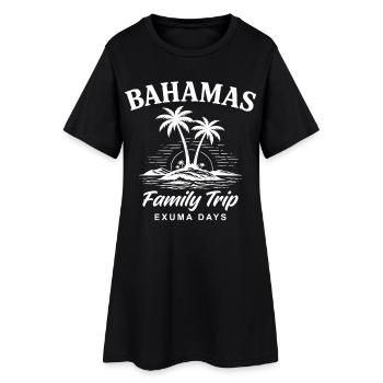 Journées de voyage familial aux Bahamas - Robe T-shirt Femme - noir - Devant