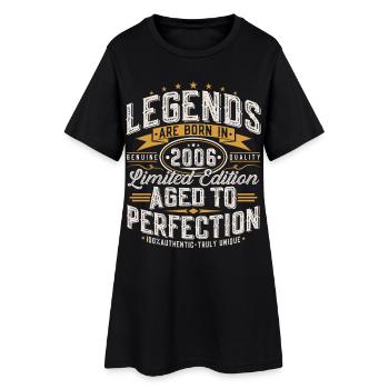Cadeau rétro vintage vintage d’anniversaire 2006 - Robe T-shirt Femme - noir - Devant