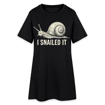 T-shirt cartoon Snailed It - Robe T-shirt Femme - noir - Devant