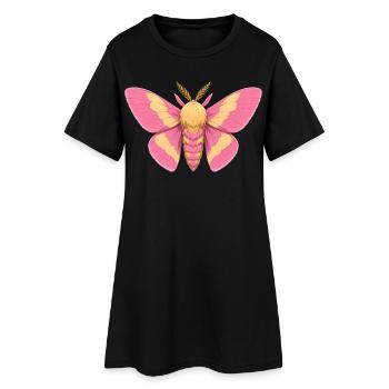 Dessin animé de la nuit rose de l’érable Dryocampa rubicunda - Robe T-shirt Femme - noir - Devant