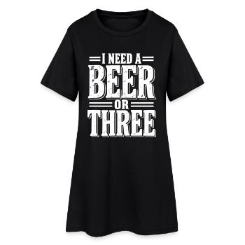 J’ai besoin d’une bière ou deux - Robe T-shirt Femme - noir - Devant