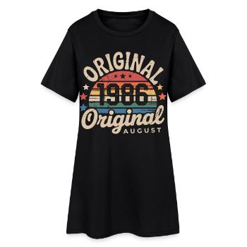 Original Août 1986 Vintage Anniversaire 1986 - Robe T-shirt Femme - noir - Devant