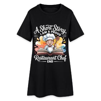 Chef de restaurant Une nouvelle Je suis un employé de cuisine - Robe T-shirt Femme - noir - Devant