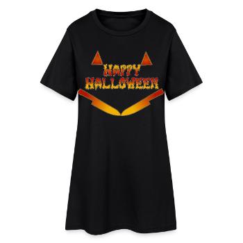 Joyeux Halloween Sourire drôle d’horreur - Robe T-shirt Femme - noir - Devant